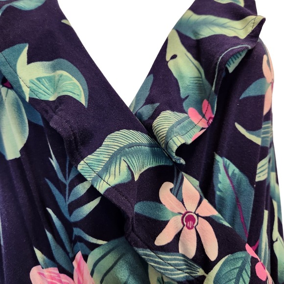 Old Navy Maternity‎ Woman Dress Size M Ruffled Waist-Defined Faux-Wrap Dress - Picture 4 of 9